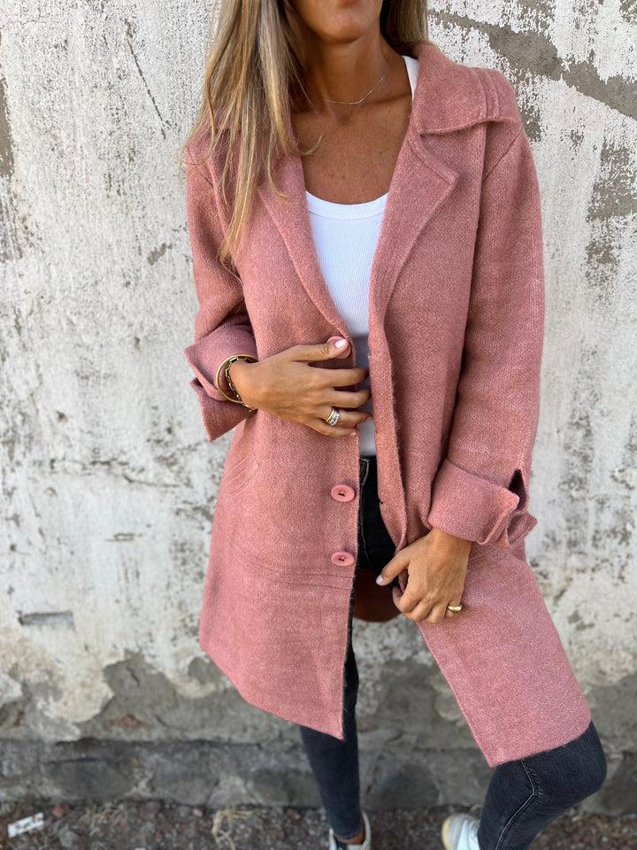 Isabella - Casual Long Coat With Cuffs