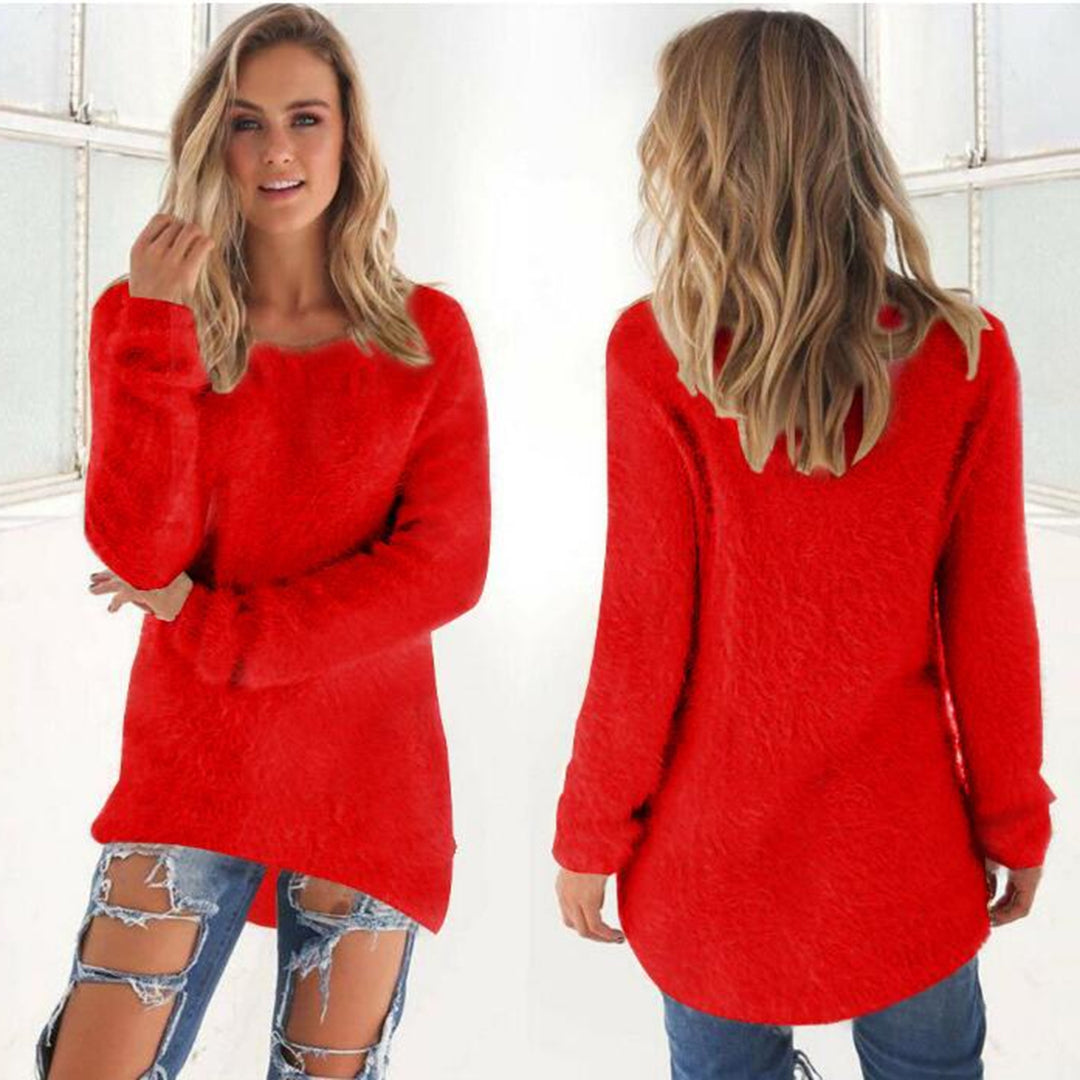 Amelia - Lässiger plüschiger Pullover