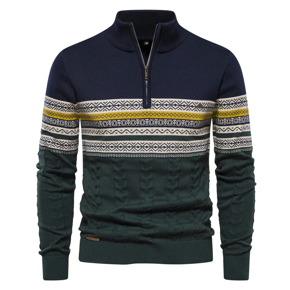 Bale – Casual men's sweater with ethnic pattern