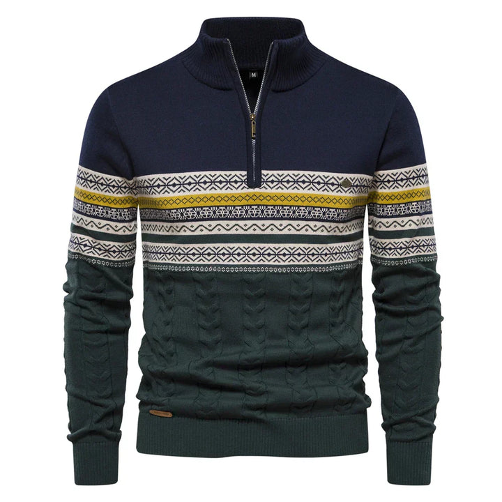 Bale – Casual men's sweater with ethnic pattern