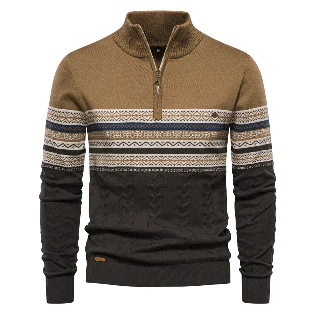 Bale – Casual men's sweater with ethnic pattern