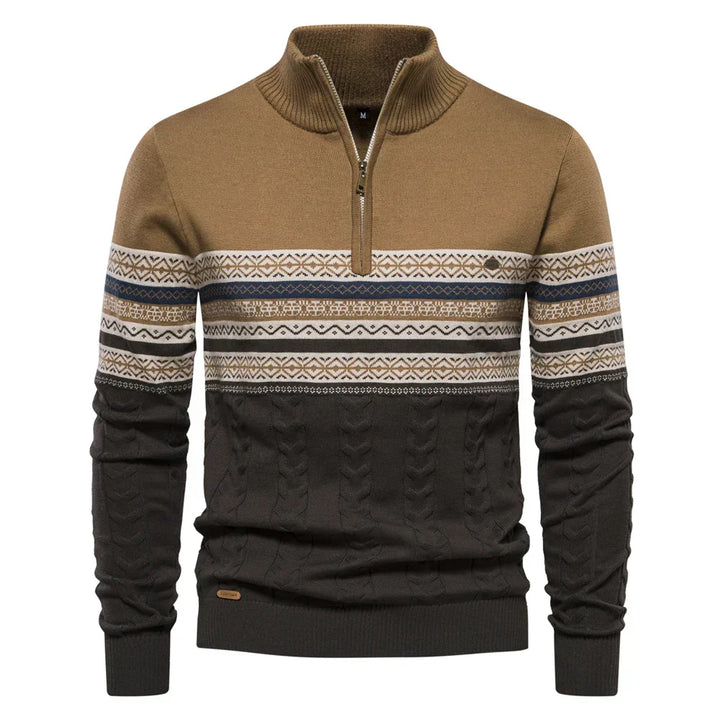Bale – Casual men's sweater with ethnic pattern