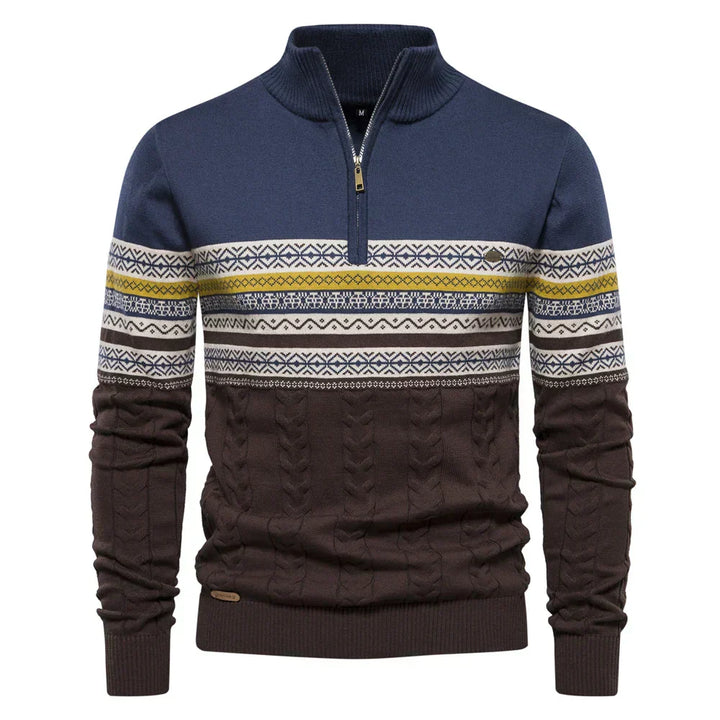 Bale – Casual men's sweater with ethnic pattern