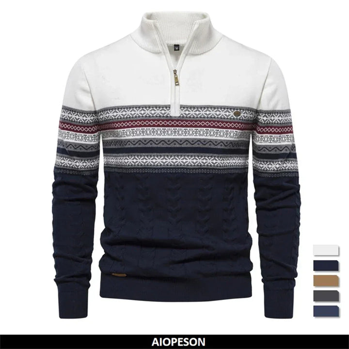 Bale – Casual men's sweater with ethnic pattern