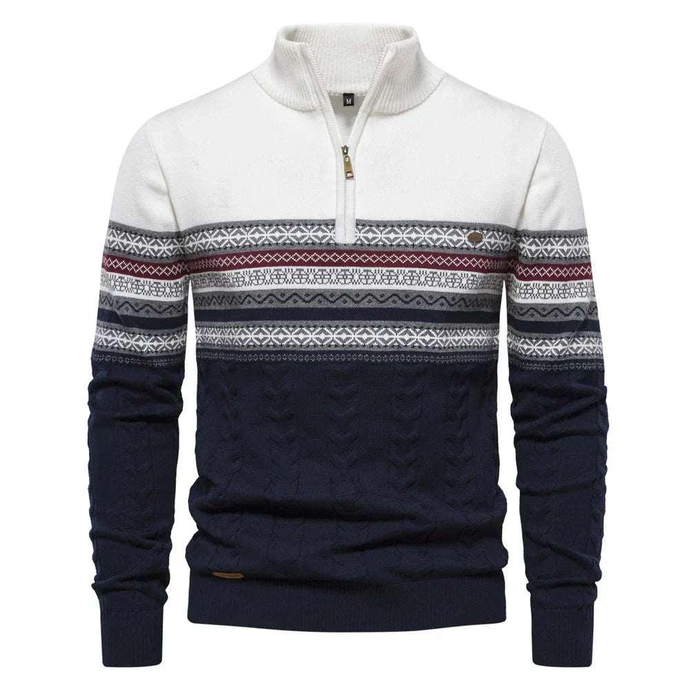 Bale – Casual men's sweater with ethnic pattern