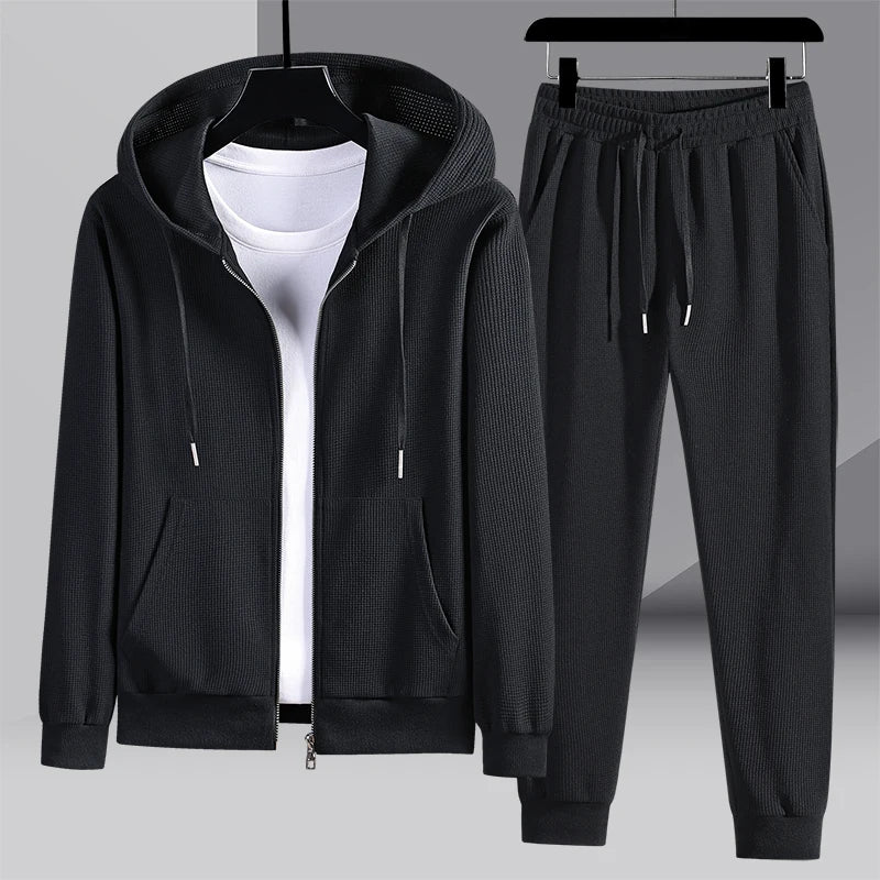 Sergio - Cozy waffle knit lounge set for men