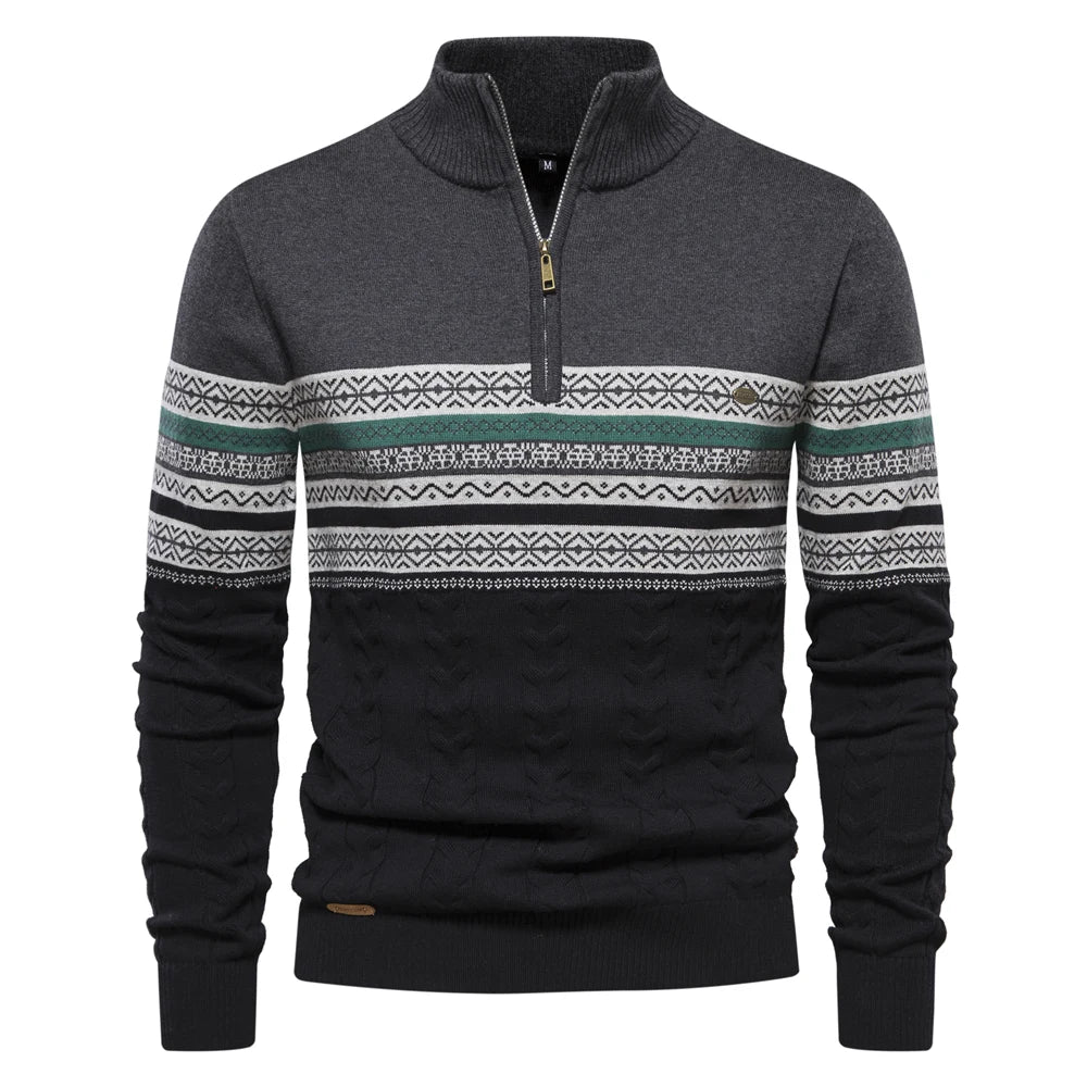 Bale – Casual men's sweater with ethnic pattern