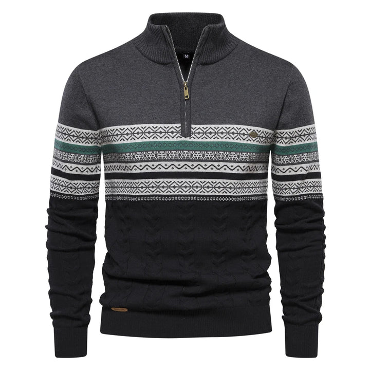 Bale – Casual men's sweater with ethnic pattern