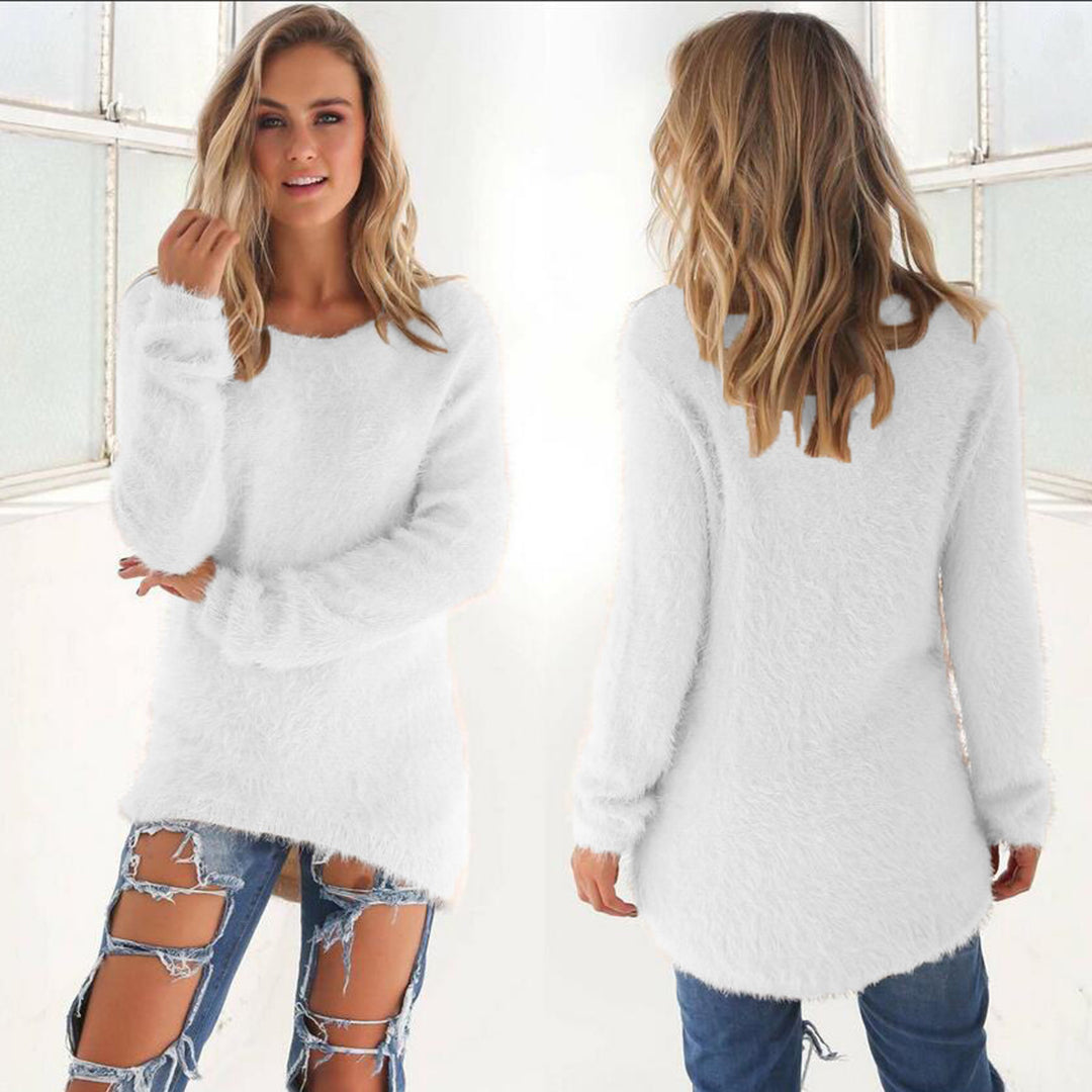 Amelia - Lässiger plüschiger Pullover