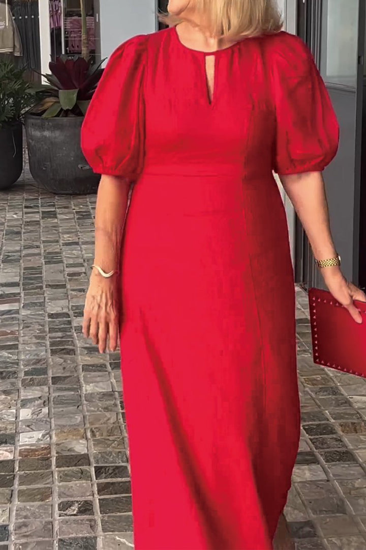 Sienna™ - Plain cotton and linen dress